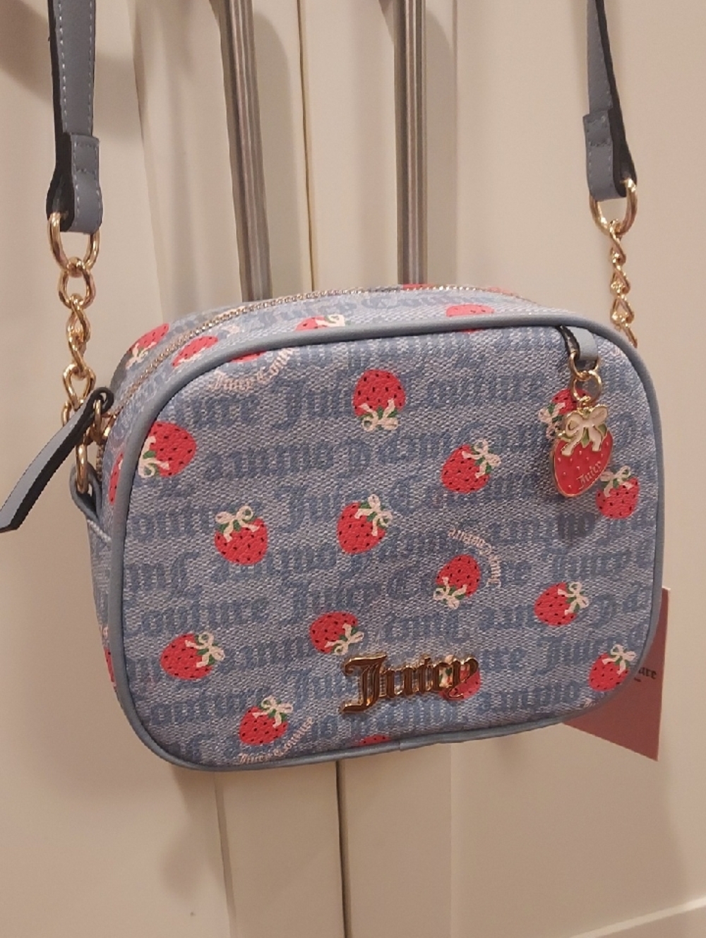 Juicy Couture Light Blue Crossbody Camera Bag Nwt